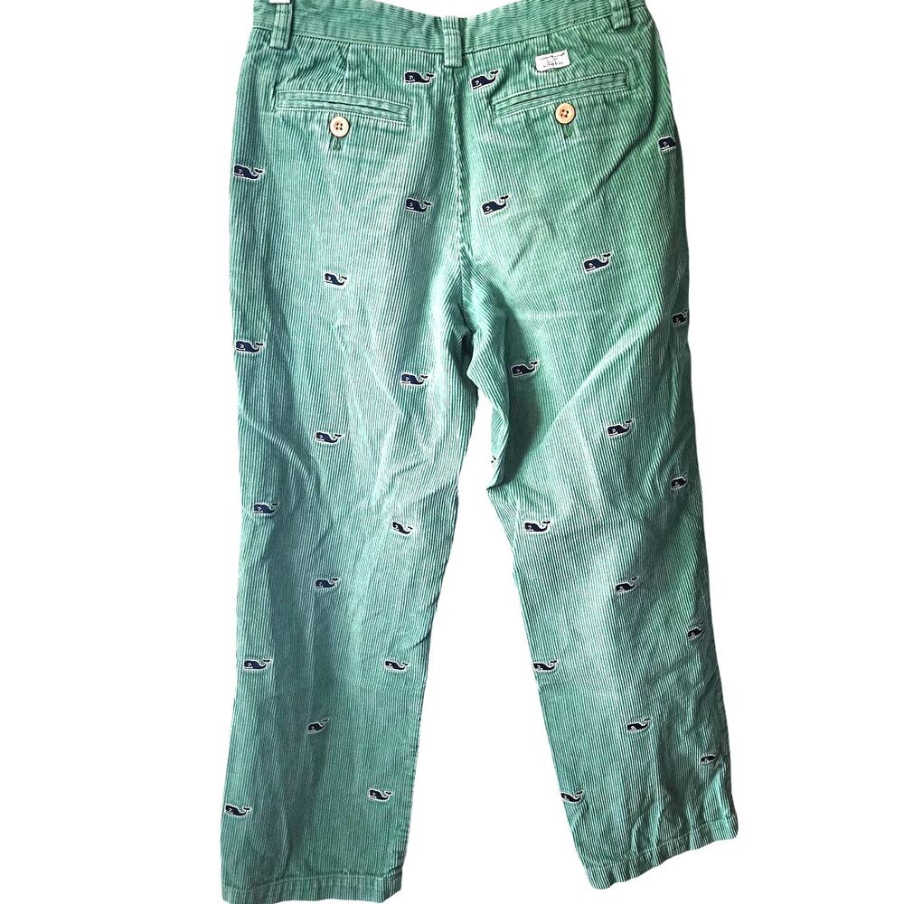 Vineyard Vines by Shep & Ian Green Courdroy Embroidered Whales Size 10 - Picture 2 of 7